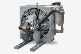 Aktiver Öl-Luftkühler mit Pumpe und Filter zum Einsatz in Hydraulik- oder Schmieranlagen 