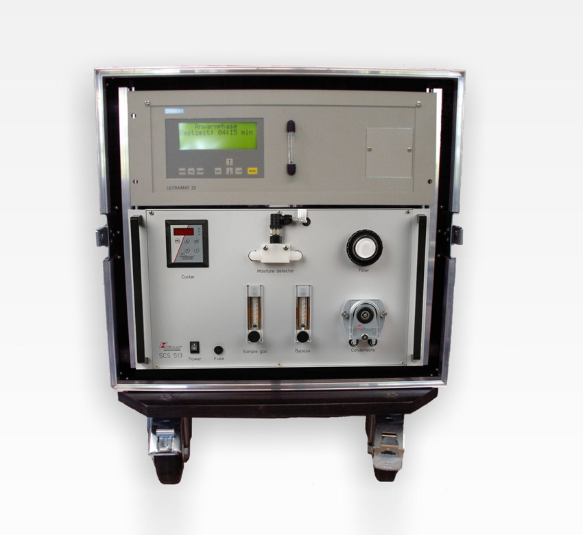Mobiles Analysensystem MAS Mobiles Analysensystem MAS mit zuverlässiger Messgasaufbereitung und Analysator frei konfigurierbar