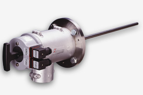 Beheizte Sonde mit integriertem Partikelfilter zur Entnahme des Messgases aus Prozessen mit geringer Staubbeladung. 